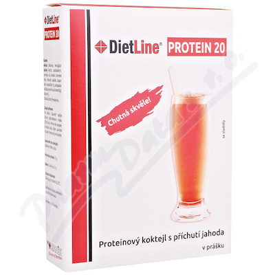 DietLine Protein 20 Koktejl Jahoda 3 sáčky