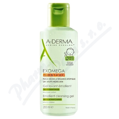 A-DERMA Exomega CONTROL Zvláč.mycí gel 2v1 200ml