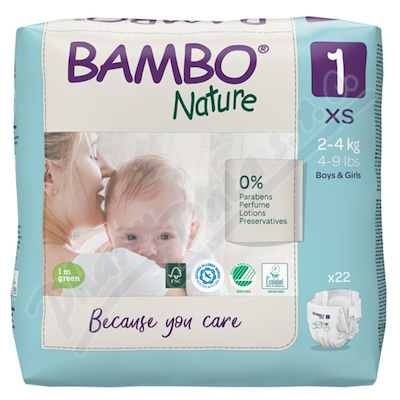 Bambo Nature 1 dětské plenkové kalhotky 2-4kg 22ks