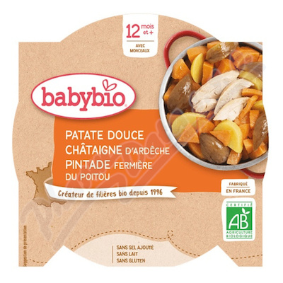 BABYBIO slad.bram-kaštan.pyré-perlička12m+ 230g