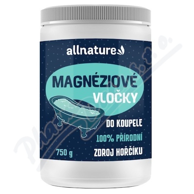 Allnature Magnéziové vločky do koupele 100% 750g