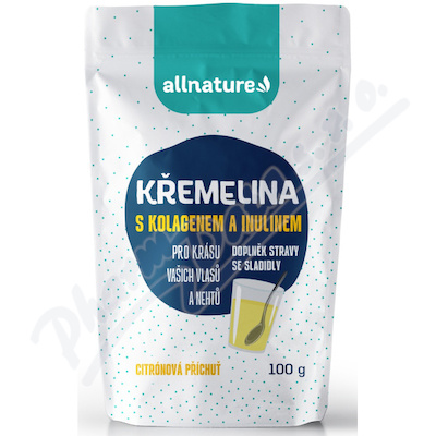 Allnature Křemelina kolagen+inulin př.citrón 100g