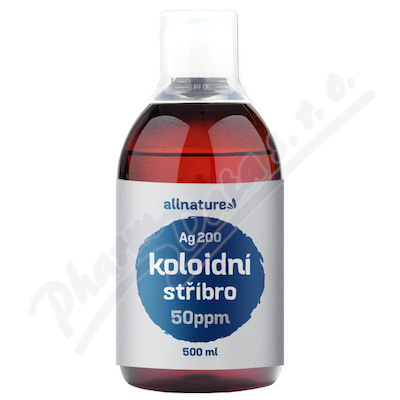 Allnature Koloidní stříbro Ag200 50ppm 500ml