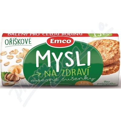 EMCO Mysli na zdraví Ovesné sušenky oříškové 15ks