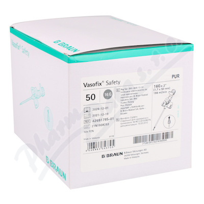 Vasofix Safety 16G 1.7x50mm šedá 50ks