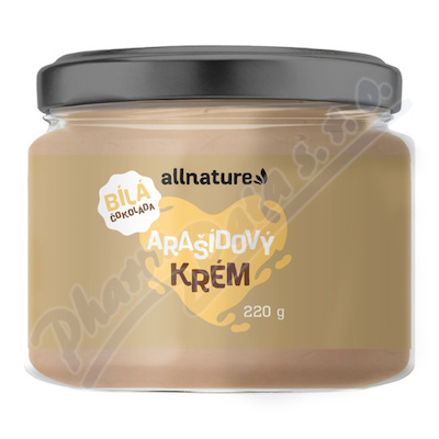 Allnature Arašídový krém bílá čokoláda 220g