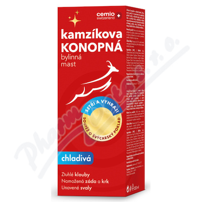 Cemio Kamzíkova konopná mast chladivá 200ml dárek